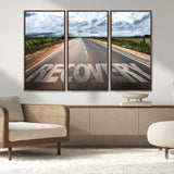 50743-MGV-CV-36X24-Healing Road Wall Art – Motivational Highway Canvas Print, Inspirational Journey Decor for Office, Gym or Living Room