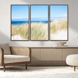 96913-MGV-CV-36X24-Coastal Dunes Wall Art – Serene Beach Grass and Blue Ocean Canvas Print, Relaxing Seaside Nature Decor for Living Room, Bedroom or