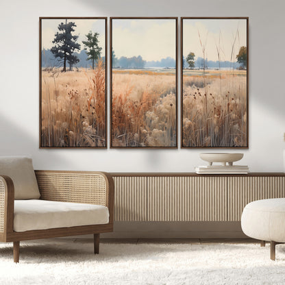 98822-MGV-CV-36X24-Autumn Meadow Wall Art – Tranquil Grassland Landscape Canvas Print, Rustic Country Decor for Living Room, Bedroom or Farmhouse