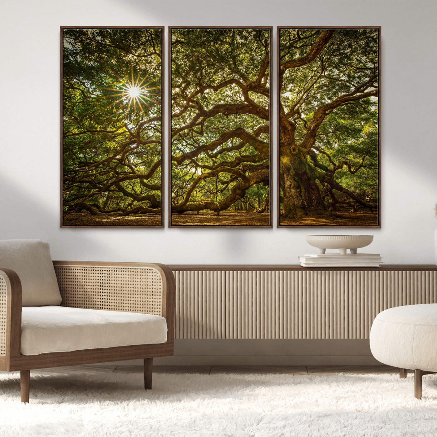 57983-MGV-CV-36X24-Angel Oak Tree Wall Art Canvas Print, Framed Oak Tree Art Picture Print, Angel Oak Perfect Rustic Nature Decor Artwork