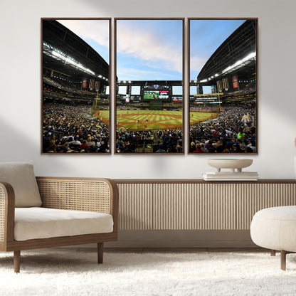 92672-MGV-CV-36X24-Chase Field Stadium Wall Art Canvas Print, Framed Arizona Stadium Art Picture Print, Chase Stadium Perfect Sports Room Decor