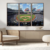 22910-MGV-CV-36X24-City Field Stadium Wall Art Canvas Print, Framed New York Stadium Art Picture Print, City Field Perfect Sport Room Decor Artwork