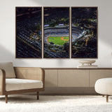 16515-MGV-CV-36X24-Dodgers Stadium Wall Art Canvas Print, Framed Baseball Stadium Art Picture Print, Dodgers Field Perfect Sport Room Decor Artwork