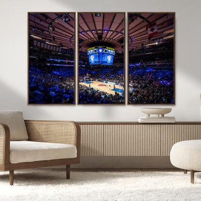 20491-MGV-CV-36X24-Madison Square Garden Wall Art Canvas Print, Framed New York Stadium Art Picture Print, MSG Stadium Perfect Sport Room Decor