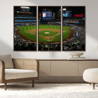 83979-MGV-CV-36X24-RingCentral Coliseum Wall Art Canvas Print, Framed Oakland A's Stadium Art Picture Print, RingCentral Coliseum Field Perfect Sport