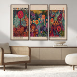 51280-MGV-CV-36X24-Abstract Yayoi Kusama Wall Art Canvas Print, Framed Japanese Wabi Sabi Art Picture Print, Yayoi Kusama Perfect Abstract Modern