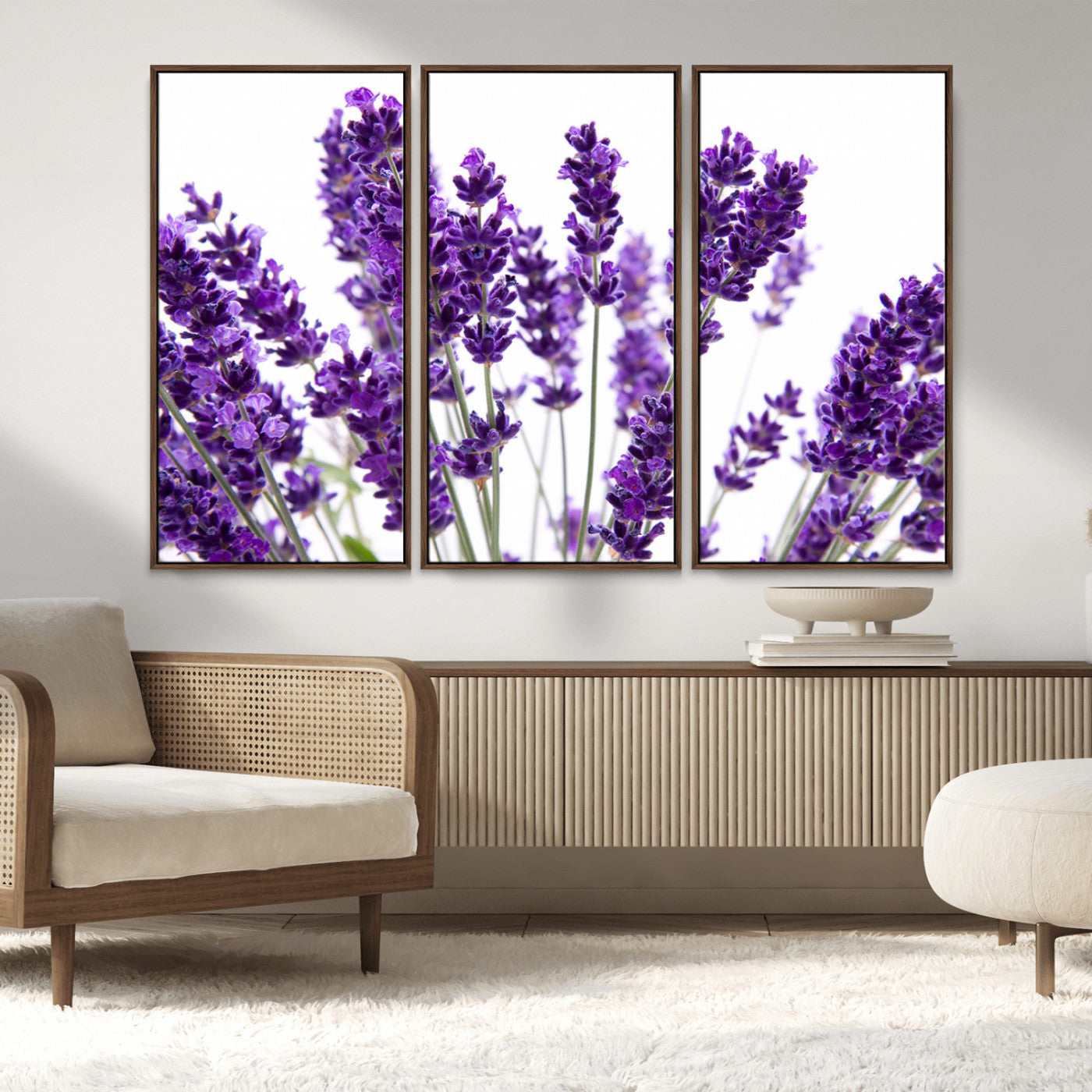 76859-MGV-CV-36X24-Lavender Flower Wall Art – Botanical Canvas Print Featuring Purple Floral Bouquet, Nature Inspired Artwork for Living Room,