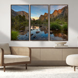 55893831-MGV-CV-36X24-Yosemite Valley Wall Art Canvas Print, Framed El Capitan Art Picture Print, Sierra Landspace Perfect Rustic Nature Decor Artwork