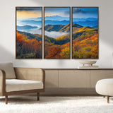 86772247-MGV-CV-36X24-Autumn Mountains Wall Art Canvas Print, Framed Fall Foliage Art Picture Print, Vibrant Hills Perfect Vibrant Nature Decor Artwork