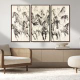 19433417-MGV-CV-36X24-Running Horses Wall Art Canvas Print, Framed Horse Sketch Art Picture Print, Galloping Herd Perfect Monochrome Western Decor
