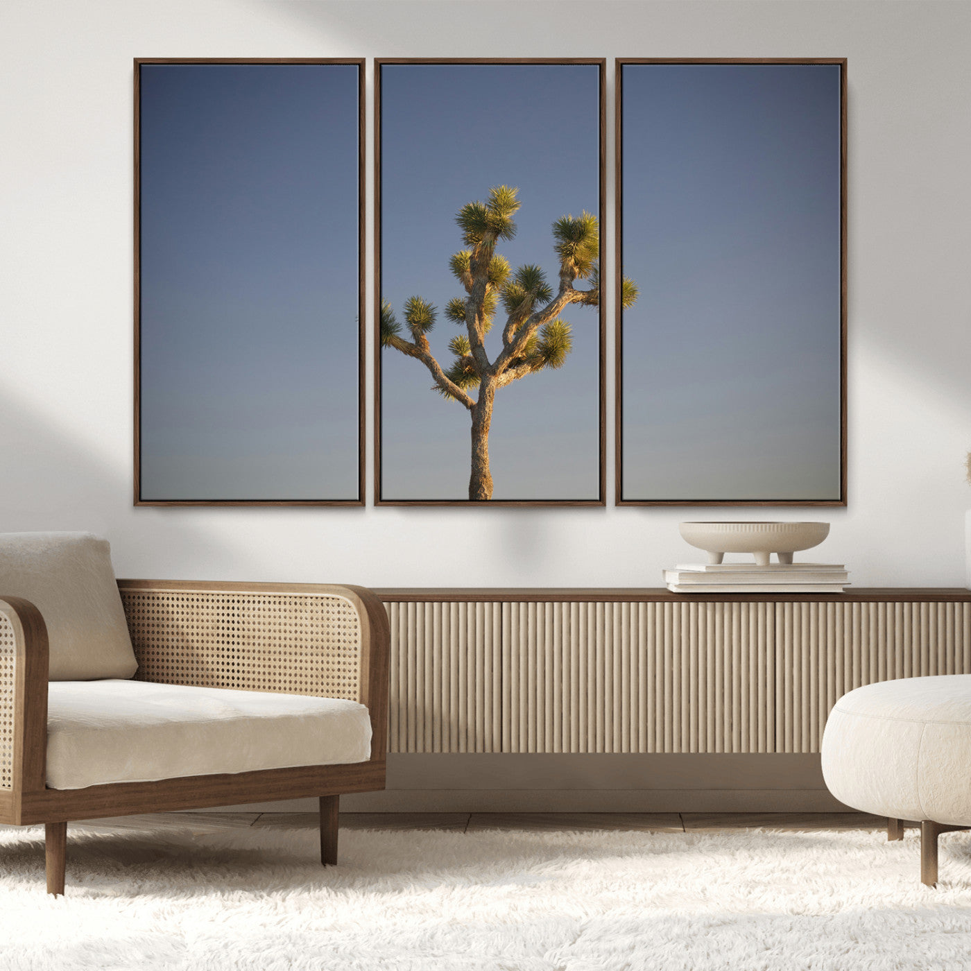 54552043-MGV-CV-36X24-Joshua Tree Art Wall Art Canvas Print, Framed Desert Landscape Art Picture Print, Southwestern Nature Perfect Southwestern Boho