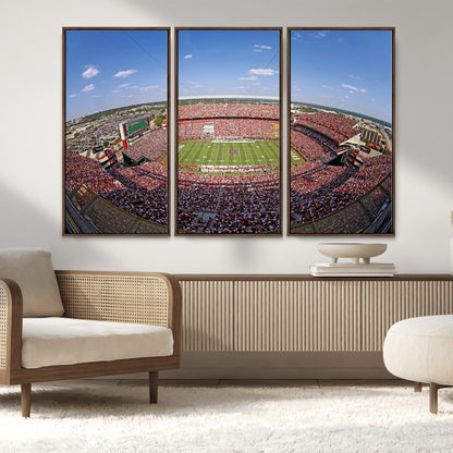 29492070-MGV-CV-36X24-William Brice Stadium Canvas Wall Art – Football Game, Stadium Crowd, Fans, Energy, Team Spirit, Daytime Outdoor Event Print for