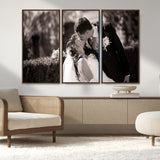 CSTM6030-MGV-FC-48X32-3P_Walnut-Custom Wedding Photo Print - Custom Wall Art Picture Print, Create Your Own Photo Canvas Print
