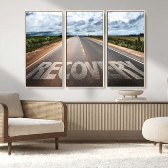 50743-MGV-CV-36X24-Healing Road Wall Art – Motivational Highway Canvas Print, Inspirational Journey Decor for Office, Gym or Living Room