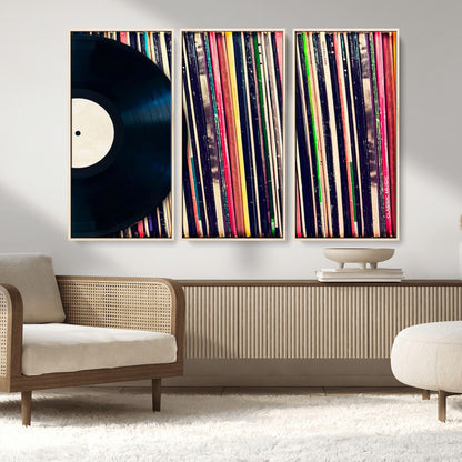 45029-MGV-FC-48X32-3P_Natural-Misty Pine Forest Wall Art – Black and White Landscape Canvas Print, Foggy Trees Nature Photography, Modern Minimalist Decor for