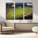 93707-MGV-CV-36X24-Los Angeles Stadium Wall Art Canvas Print, Framed Angel Stadium Field Art Picture Print, Anaheim Stadium Perfect Sports Room Decor