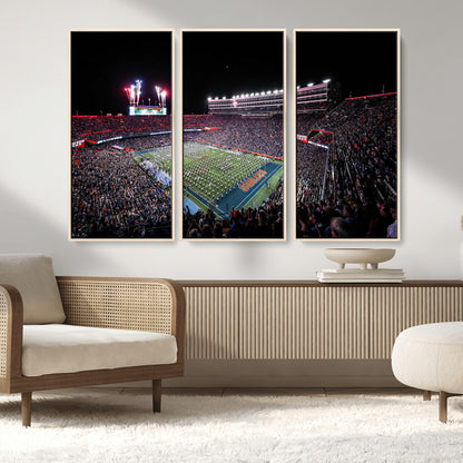 46899-MGV-CV-36X24-Ben Hill Griffin Stadium Wall Art Canvas Print, Framed Football Stadium Art Picture Print, Florida Football Stadium Perfect Sport
