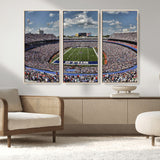 76491-MGV-CV-36X24-Buffalo Bills Stadium Wall Art Canvas Print, Framed Bills Stadium Art Picture Print, Highmark Stadium Perfect Sport Room Decor