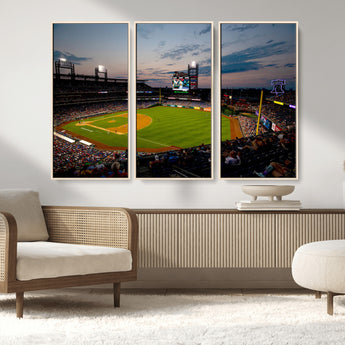 17415-MGV-CV-36X24-Philadelphia Phillies Stadium Wall Art Canvas Print, Framed Citizens Bank Park Art Picture Print, Phillies Stadium Field Perfect