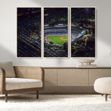 16515-MGV-CV-36X24-Dodgers Stadium Wall Art Canvas Print, Framed Baseball Stadium Art Picture Print, Dodgers Field Perfect Sport Room Decor Artwork