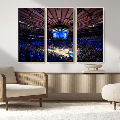 20491-MGV-CV-36X24-Madison Square Garden Wall Art Canvas Print, Framed New York Stadium Art Picture Print, MSG Stadium Perfect Sport Room Decor