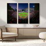 44322-MGV-CV-36X24-Minute Maid Park Wall Art Canvas Print, Framed Houston Astros Stadium Art Picture Print, Houston Astros Field Perfect Sports Room