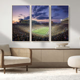 50825-MGV-CV-36X24-Notre Dame Stadium Wall Art Canvas Print, Framed Indiana Stadium Art Picture Print, Football Stadium Perfect Sports Room Decor