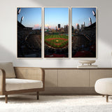 67670-MGV-CV-36X24-PNC Park Stadium Wall Art Canvas Print, Framed Pittsburgh Pirates Stadium Art Picture Print, PNC Park Field Perfect Sport Room