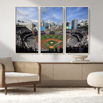 87122-MGV-CV-36X24-Petco Park Field Wall Art Canvas Print, Framed San Diego Stadium Art Picture Print, Petco Park Stadium Perfect Sport Room Decor