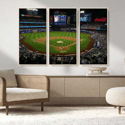 83979-MGV-CV-36X24-RingCentral Coliseum Wall Art Canvas Print, Framed Oakland A's Stadium Art Picture Print, RingCentral Coliseum Field Perfect Sport