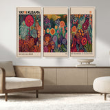 51280-MGV-CV-36X24-Abstract Yayoi Kusama Wall Art Canvas Print, Framed Japanese Wabi Sabi Art Picture Print, Yayoi Kusama Perfect Abstract Modern