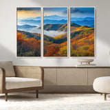 86772247-MGV-CV-36X24-Autumn Mountains Wall Art Canvas Print, Framed Fall Foliage Art Picture Print, Vibrant Hills Perfect Vibrant Nature Decor Artwork