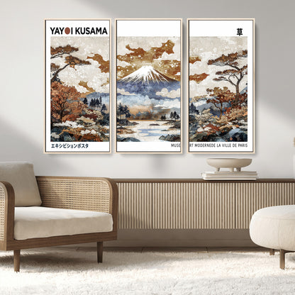 80111817-MGV-CV-36X24-Japanese Landscape Wall Art – Mount Fuji Autumn Canvas Print, Asian Inspired Nature Decor for Living Room, Bedroom, Office or