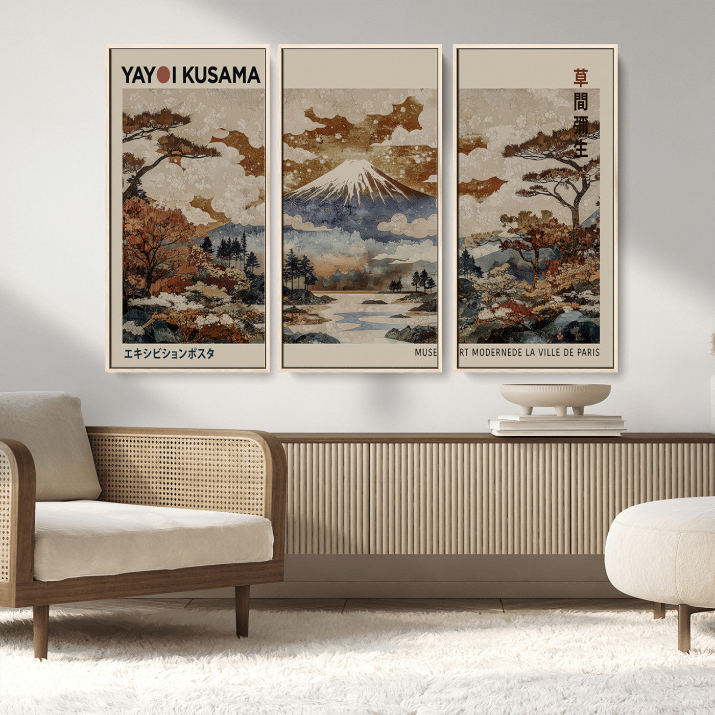 11778299-MGV-CV-36X24-Japanese Landscape Wall Art – Mount Fuji Canvas Print, Asian Inspired Nature Decor for Living Room, Bedroom, Office or Studio