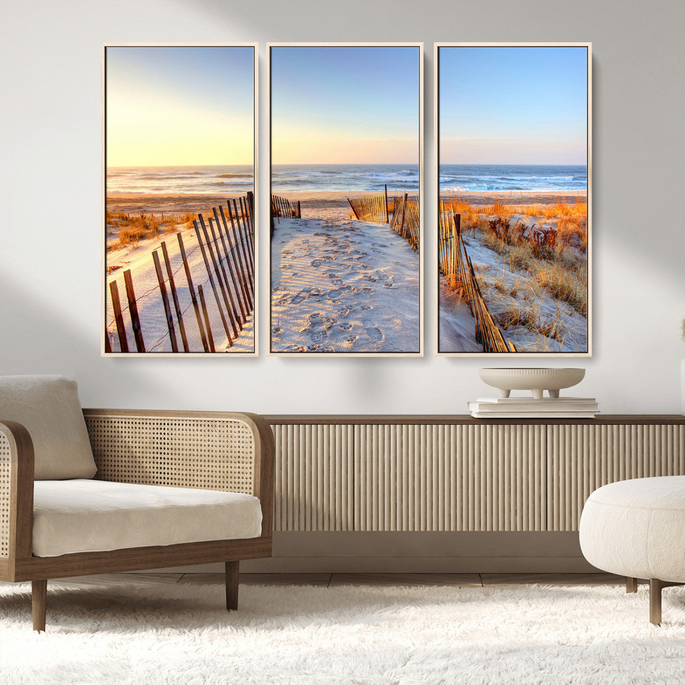 73351887-MGV-CV-36X24-Ocean Sunset Wall Art Wall Art Canvas Print, Framed Nautical Photography Art Picture Print, Summer Beach House Decor Perfect