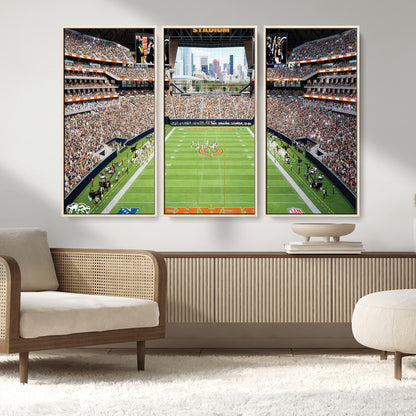 76935553-MGV-FC-48X32-3P_Natural-Football Stadium Wall Art – Panoramic Game Day Canvas Print, Sports Decor for Man Cave, Office, Bar, or Living Room