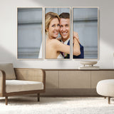 CSTM6030-MGV-FC-48X32-3P_Natural-Custom Canvas Wall Art – Personalized Photo Print for Wedding, Anniversary or Gift, Ready to Hang Canvas for Home Decor