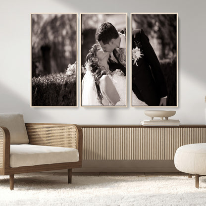 CSTM6030-MGV-FC-48X32-3P_Natural-Custom Wedding Photo Print - Custom Wall Art Picture Print, Create Your Own Photo Canvas Print