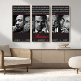 45112-MGV-CV-36X24-Black Icons Wall Art Canvas Print, Framed Thinker Art Picture Print, Motivational Quote Perfect Cultural Modern Decor Artwork