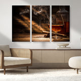 92305-MGV-CV-36X24-Whiskey & Cigar Wall Art – Moody Whiskey and Cigar Canvas Print, Sophisticated Bar or Home Lounge Decor for Office, Man Cave or