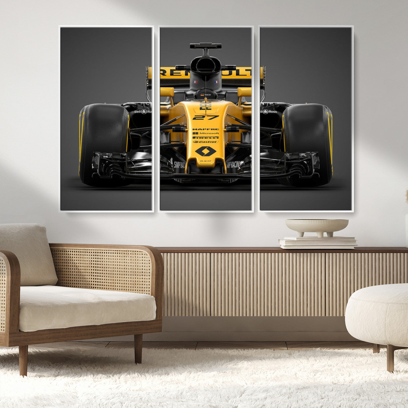 62882-MGV-CV-36X24-Renault F1 Racing Car Print - High-Performance Formula 1 Motorsport Wall Art, Perfect Gift for Racing Fans and Car Enthusiasts