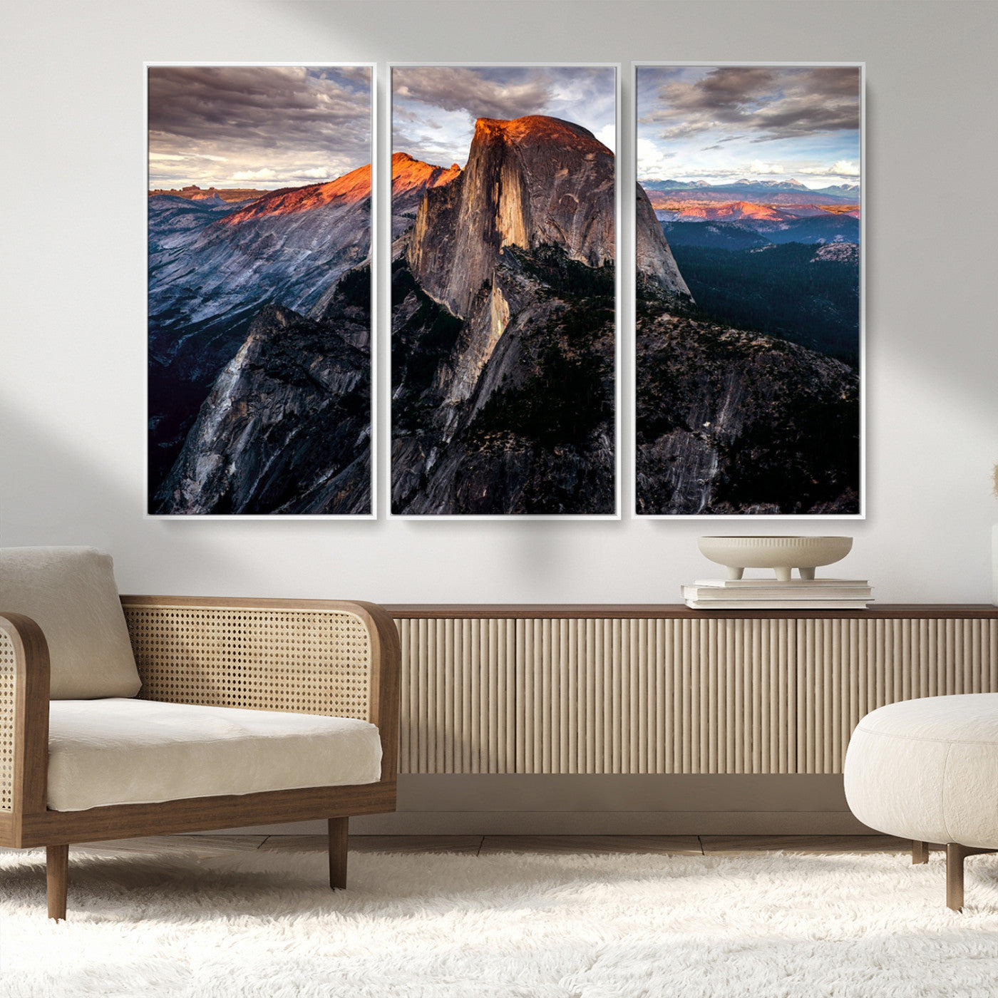 31332-MGV-CV-36X24-Mountain Landscape Wall Art – Majestic Sunset Rock Formation Canvas Print, Nature Scenic Decor for Living Room, Office, Cabin or