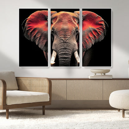 54719-MGV-CV-36X24-Elephant Wall Art – Majestic African Elephant Canvas Print, Wildlife Safari Animal Decor for Living Room, Bedroom, Office or Man