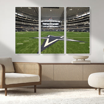 14834-MGV-CV-36X24-Dallas Att Stadium Wall Art Canvas Print, Framed Texas NFL Stadium Art Picture Print, American Football Stadium Perfect Sports