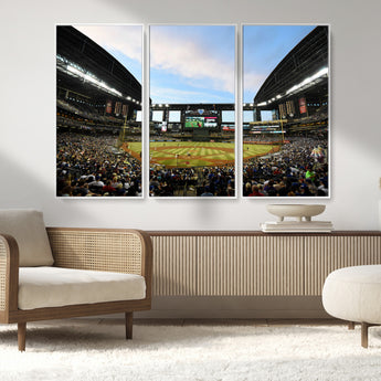 92672-MGV-CV-36X24-Chase Field Stadium Wall Art Canvas Print, Framed Arizona Stadium Art Picture Print, Chase Stadium Perfect Sports Room Decor