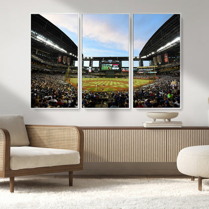 92672-MGV-CV-36X24-Chase Field Stadium Wall Art Canvas Print, Framed Arizona Stadium Art Picture Print, Chase Stadium Perfect Sports Room Decor