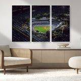 16515-MGV-CV-36X24-Dodgers Stadium Wall Art Canvas Print, Framed Baseball Stadium Art Picture Print, Dodgers Field Perfect Sport Room Decor Artwork