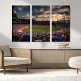 53432-MGV-FC-48X32-3P_White-Fenway Park Stadium Wall Art Canvas Print, Framed Boston Baseball Stadium Art Picture Print, Massachusetts Fenway Park Perfect