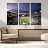 52712-MGV-CV-36X24-Gillette Stadium Field Wall Art Canvas Print, Framed Massachusetts Stadium Art Picture Print, Gillette Stadium Perfect Sport Room