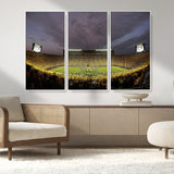 72404-MGV-FC-48X32-3P_White-Michigan Wolverine Stadium Wall Art Canvas Print, Framed Michigan Stadium Art Picture Print, Football Stadium Perfect Sport Room